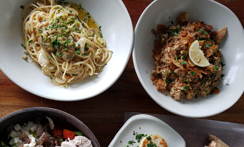 <h1>The Sustainable Diner</h1><p>The food service industry accounts for a substantial share</p>