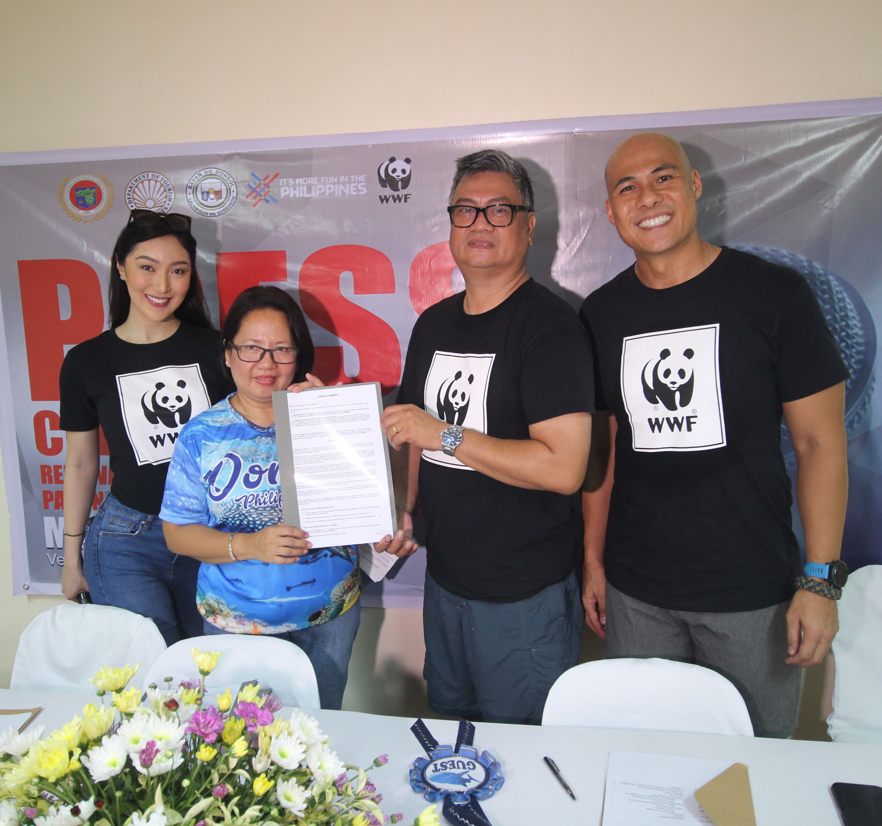 <h1>Donsol Remains Committed to Whale Shark Conservation</h1>
<p>As part of the kickoff of the annual Butanding Festival, the Local Government Unit (LGU) of Donsol, the Department of Tourism Region 5, and the World Wide Fund for Nature (WWF) Philippines renewed their joint commitment to sustainable tourism and the conservation of whale sharks.</p>
<p style="text-align: right;"><a href="https://archive.wwf.org.ph/resource-center/story-archives-2019/whale-shark-commitment-renewal/" target="_blank">Read More ></a></p>