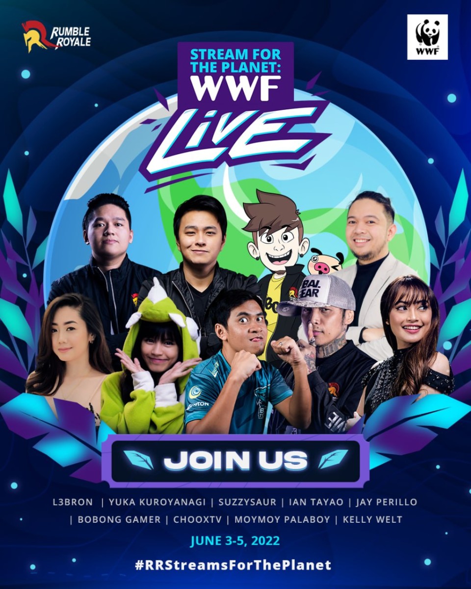 <h1>Rumble Royale Streamers</h1>
<p>RUMBLE ROYALE is a gaming community and creative collective formed by video game lovers with the objective of showcasing video games - related content. </p>
<p style="text-align: right;"><a href="https://archive.wwf.org.ph/rumble-royale-streamers/" target="_blank" rel="noopener noreferrer">Read More ></a></p>